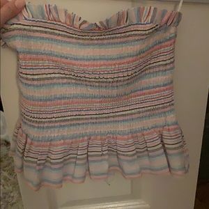 Stripe tube top multicolor